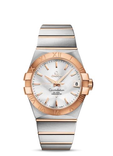 Omega - 123.20.38.21.02.001 Constellation Co-Axial 38 Stainless Steel / Red Gold / Silver