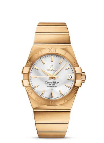 Omega - 123.50.38.21.02.002 Constellation Co-Axial 38 Yellow Gold / Silver