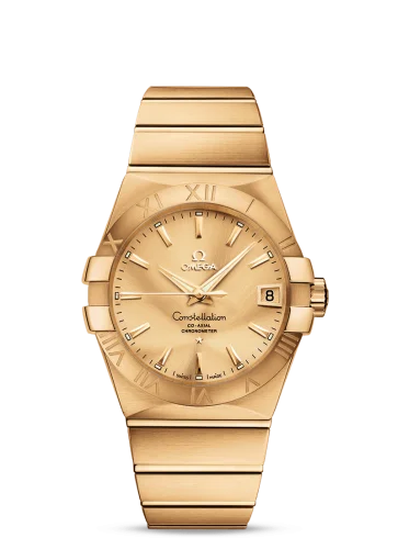 Omega - 123.50.38.21.08.001 Constellation Co-Axial 38 Yellow Gold / Champagne