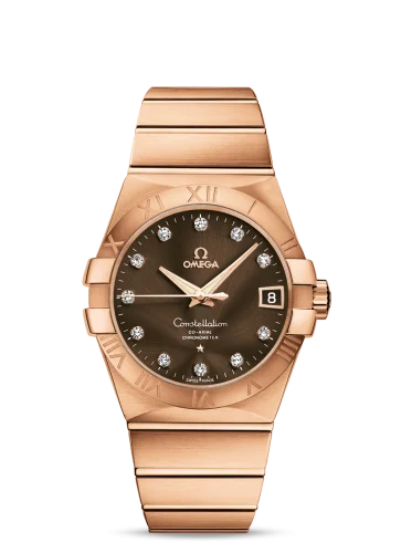 Omega - 123.50.38.21.63.001 Constellation Co-Axial 38 Red Gold / Brown