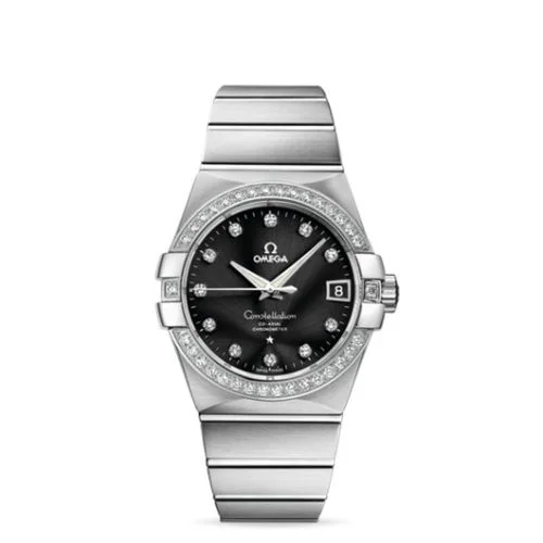 Omega - 123.55.38.21.51.001 Constellation Co-Axial 38 White Gold / Diamond / Black