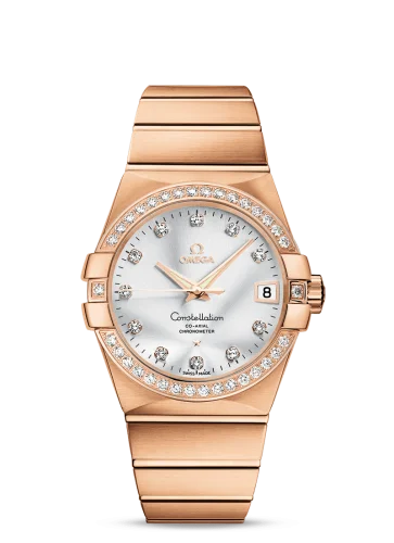 Omega - 123.55.38.21.52.001 Constellation Co-Axial 38 Red Gold / Diamond / Silver