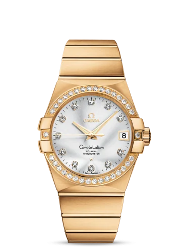 Omega - 123.55.38.21.52.002 Constellation Co-Axial 38 Yellow Gold / Diamond / Silver