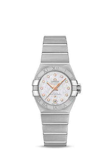 Omega Constellation Co-Axial Master Chronometer 27 Stainless Steel / Silver Silk-Diamond