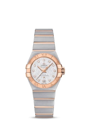 Omega Omega - 127.20.27.20.52.001 Constellation Co-Axial Master Chronometer 27 Stainless Steel / Red Gold / Silver Silk-Diamond