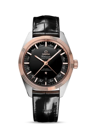 Omega Omega - 130.23.41.22.01.001 Globemaster Annual Calendar Stainless Steel / Sedna Gold / Black