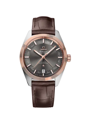 Omega Omega - 130.23.41.22.06.001 Globemaster Annual Calendar Stainless Steel / Sedna Gold / Grey