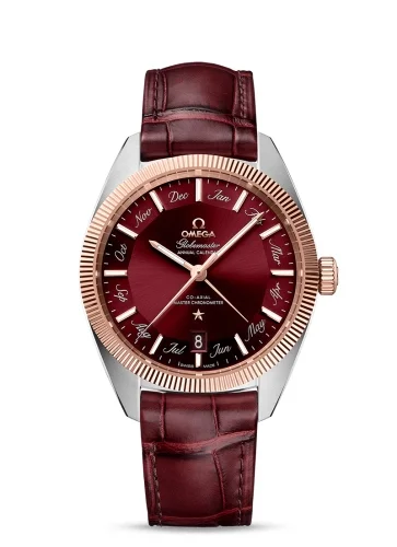 Omega Omega - 130.23.41.22.11.001 Globemaster Annual Calendar Stainless Steel / Sedna Gold / Burgundy