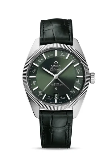 Omega Omega - 130.33.41.22.10.001 Globemaster Annual Calendar Stainless Steel / Green