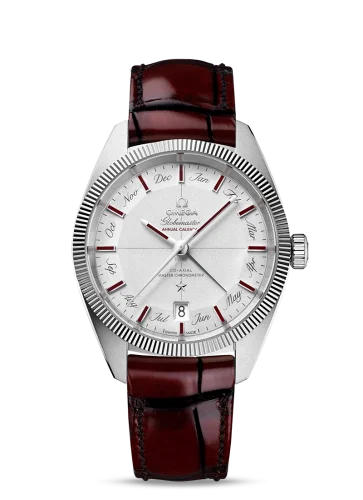 Omega Globemaster Annual Calendar Platinum / Silver / Burgundy