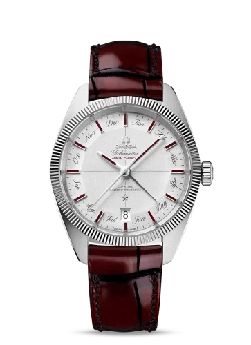 Omega Omega - 130.93.41.22.99.001 Globemaster Annual Calendar Platinum / Silver / Burgundy