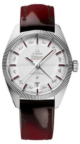 Omega Omega - 130.93.41.22.99.001 Globemaster Annual Calendar Platinum / Silver / Burgundy