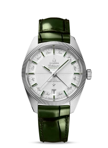 Omega Omega - 130.93.41.22.99.002 Globemaster Annual Calendar Platinum / Silver / Green