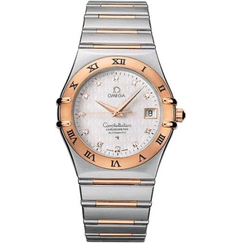 Omega - 1304.35.00 Constellation Automatic 35.5 Stainless Steel - Red Gold / Silver - Diamond