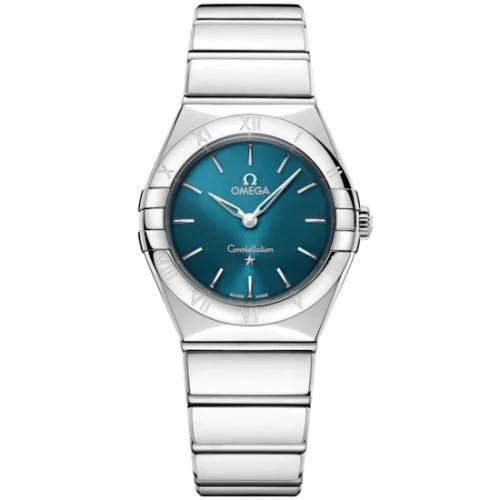 Omega - 131.10.28.60.03.002 Constellation 28 Quartz Stainless Steel / Peacock Blue
