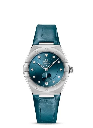 Omega - 131.13.34.20.53.001 Constellation Master Chronometer Small Seconds 34 Stainless Steel / Blue - Diamond
