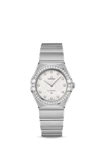 Omega - 131.15.28.60.52.001 Constellation Manhattan 28 Quartz Stainless Steel / Silver Silk-Diamond / Diamond