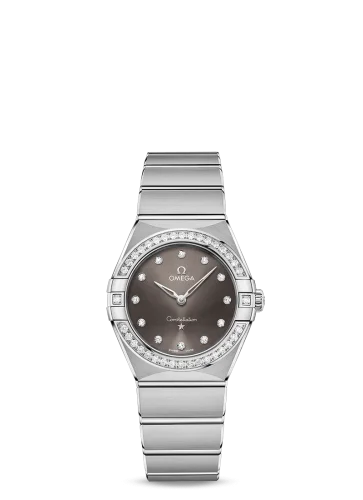 Omega - 131.15.28.60.56.001 Constellation Manhattan 28 Quartz Stainless Steel / Grey - Diamond / Diamond