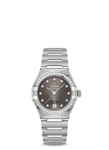 Omega Constellation Manhattan 29 Co-Axial Master Chronometer Stainless Steel / Grey Diamond / Diamond