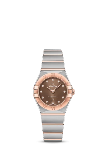 Omega - 131.20.25.60.63.001 Constellation Manhattan 25 Quartz Stainless Steel / Sedna Gold / Brown - Diamond