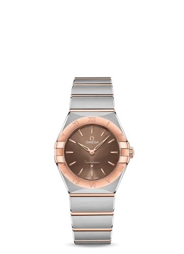 Omega - 131.20.28.60.13.001 Constellation Manhattan 28 Quartz Stainless Steel / Sedna Gold / Brown