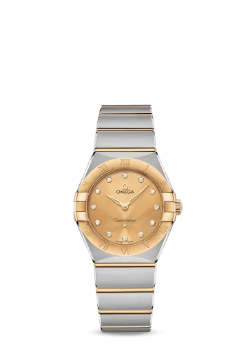 Omega - 131.20.28.60.58.001 Constellation Manhattan 28 Quartz Stainless Steel / Yellow Gold / Champagne Diamond