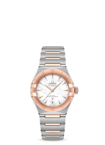 Omega Constellation Manhattan 29 Co-Axial Master Chronometer Stainless Steel / Sedna Gold / MOP