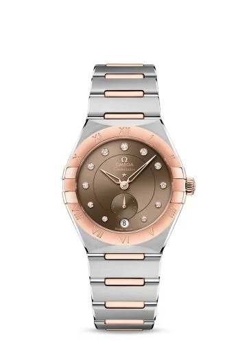 Omega - 131.20.34.20.63.001 Constellation Master Chronometer Small Seconds 34 Stainless Steel / Sedna Gold / Brown - Diamond / Bracelet