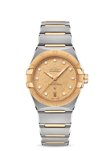 Omega - 131.20.36.20.58.001 Constellation Master Chronometer 36 Stainless Steel / Yellow Gold / Champagne - Diamond / Bracelet