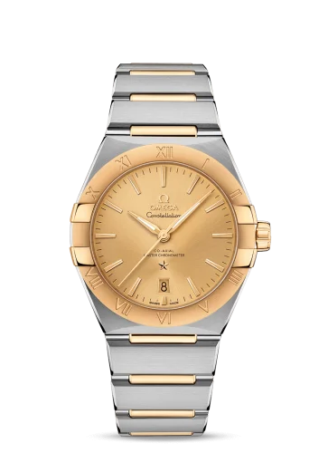 Omega - 131.20.39.20.08.001 Constellation Master Chronometer 39 Stainless Steel / Yellow Gold / Champagne / Bracelet