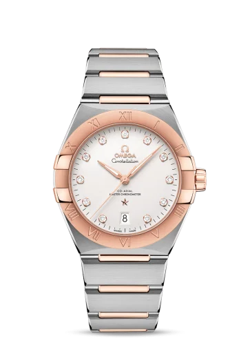 Omega - 131.20.39.20.52.001 Constellation Master Chronometer 39 Stainless Steel / Sedna / Silver-Diamond / Bracelet