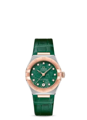 Omega Omega - 131.23.29.20.99.001 Constellation Manhattan 29 Co-Axial Master Chronometer Stainless Steel / Sedna Gold / Green Aventurine