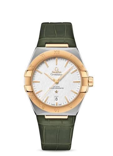 Omega - 131.23.39.20.02.002 Constellation Master Chronometer 39 Stainless Steel / Yellow Gold / Silver / Alligator