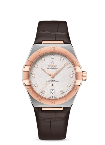 Omega - 131.23.39.20.52.001 Constellation Master Chronometer 39 Stainless Steel / Sedna / Silver-Diamond / Alligator