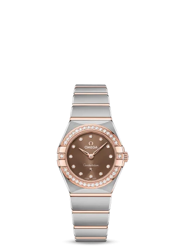 Omega - 131.25.25.60.63.001 Constellation Manhattan 25 Quartz Stainless Steel / Sedna Gold / Brown - Diamond / Diamond