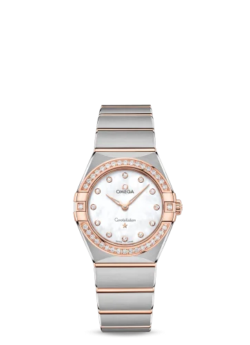 Omega - 131.25.28.60.55.001 Constellation Manhattan 28 Quartz Stainless Steel / Sedna Gold / MOP / Diamond