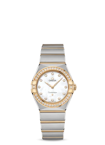 Omega - 131.25.28.60.55.002 Constellation Manhattan 28 Quartz Stainless Steel / Yellow Gold / MOP / Diamond