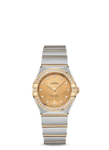 Omega - 131.25.28.60.58.001 Constellation Manhattan 28 Quartz Stainless Steel / Yellow Gold / Champagne-Diamond / Diamond