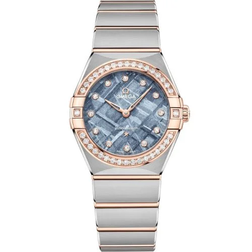 Omega - 131.25.28.60.99.001 Constellation Manhattan 28 Quartz Stainless Steel - Sedna Gold - Diamond / Ice Blue Meteorite