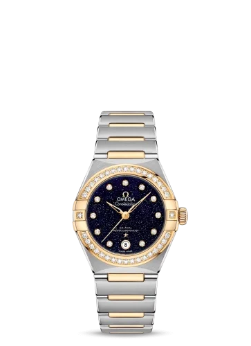 Omega Omega - 131.25.29.20.53.001 Constellation Manhattan 29 Co-Axial Master Chronometer Stainless Steel / Yellow Gold / Aventurine / Diamond