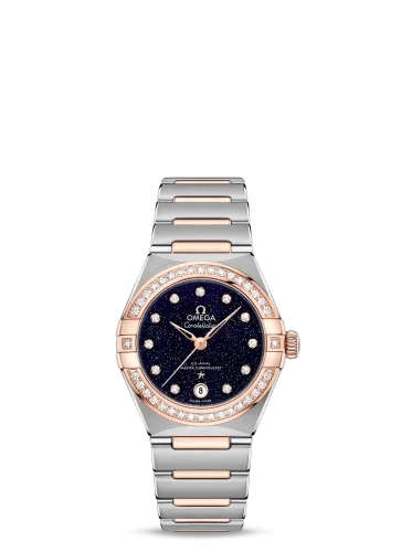 Omega Omega - 131.25.29.20.53.002 Constellation Manhattan 29 Co-Axial Master Chronometer Stainless Steel / Sedna Gold / Aventurine / Diamond
