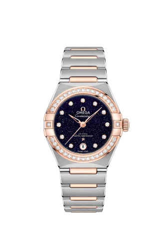 Omega Omega - 131.25.29.20.53.002 Constellation Manhattan 29 Co-Axial Master Chronometer Stainless Steel / Sedna Gold / Aventurine / Diamond