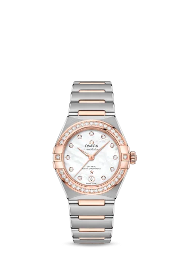 Omega Constellation Manhattan 29 Co-Axial Master Chronometer Stainless Steel / Sedna Gold / MOP / Diamond