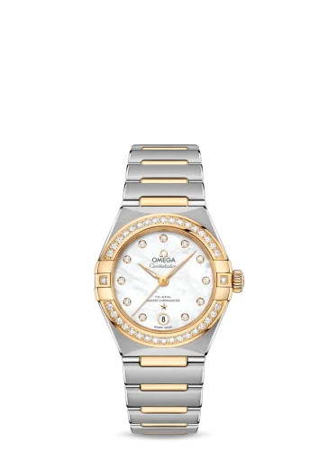 Omega Constellation Manhattan 29 Co-Axial Master Chronometer Stainless Steel / Yellow Gold / MOP / Diamond