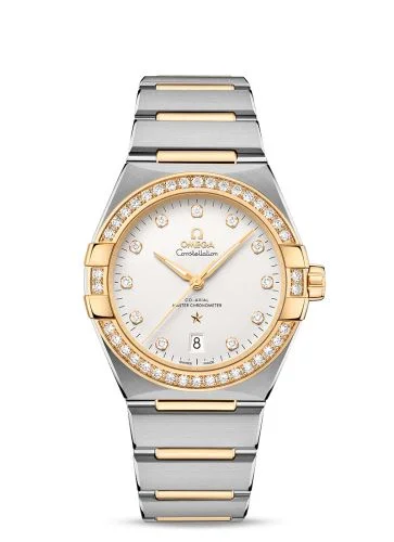 Omega - 131.25.39.20.52.002 Constellation Master Chronometer 39 Stainless Steel / Yellow Gold - Diamond / Silver / Bracelet