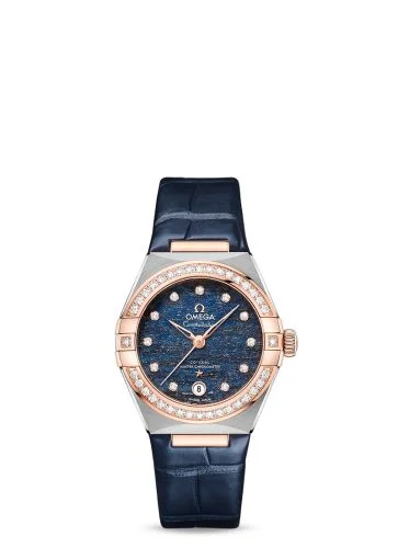 Omega Constellation Manhattan 29 Co-Axial Master Chronometer Stainless Steel / Sedna Gold / Diamond / Blue Aventurine