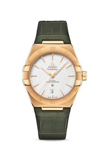 Omega Omega - 131.53.39.20.02.002 Constellation Master Chronometer 39 Yellow Gold / Silver / Alligator