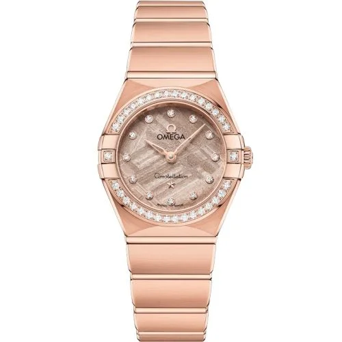 Omega - 131.55.25.60.99.002 Constellation Manhattan 28 Quartz Sedna Gold - Diamond / Rose Meteorite