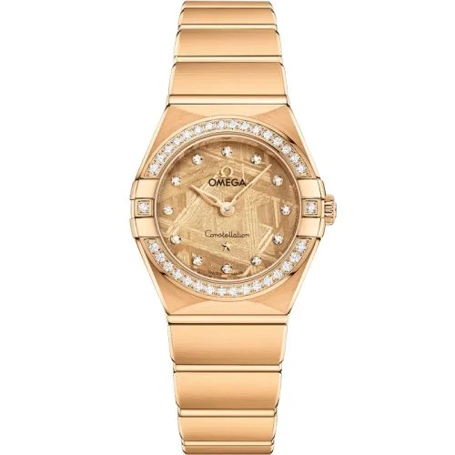 Omega - 131.55.25.60.99.003 Constellation Manhattan 28 Quartz Yellow Gold - Diamond / Moonshine Meteorite