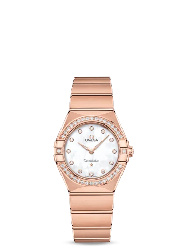 Omega - 131.55.28.60.55.001 Constellation Manhattan 28 Quartz Sedna Gold / MOP / Diamond